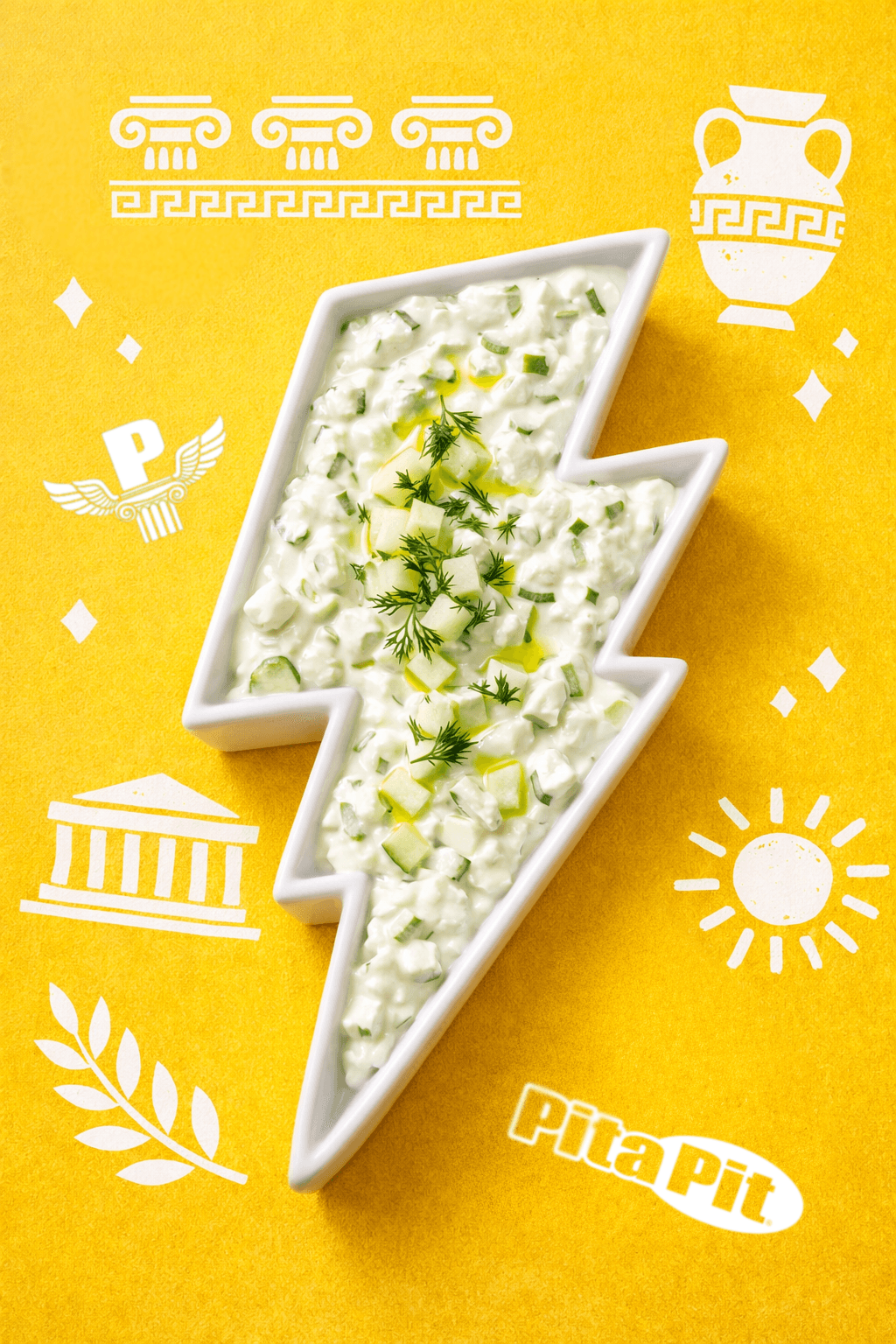 Lightning Bolt Tzatziki Bowl