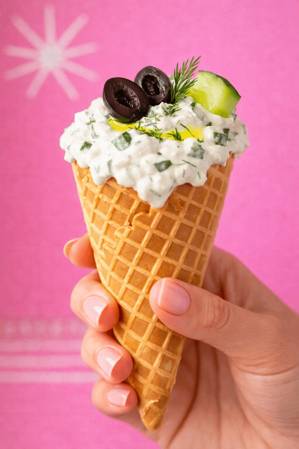 Tzatziki Ice Cream Cone